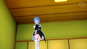 hey, loving rem is guiding your handjob in a romantic vibe from re zero 😍