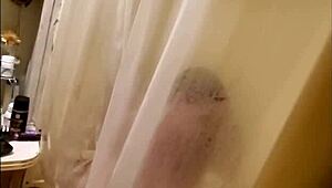 wife enjoys a peaceful shower after a long day, feeling refreshed and relaxed