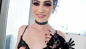 Lydia black takes huge cock deepthroat!