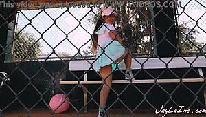 Watch Jayla Inc Twerk In Baseball Costume! Big Ass Shaking!