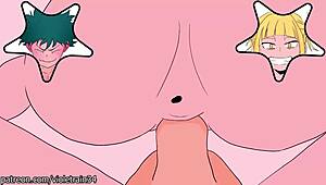 deku masturbates before fucking himiko toga in hentai scene