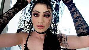 Lydia black takes huge cock deepthroat!