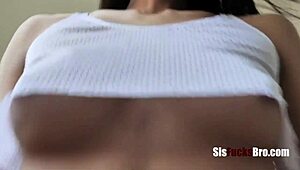 Brunette step sister seduces Dana Wolf for payment