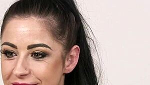 Slutty Centerfold Gets Jizz Load On Her Face Sucking All The Ejaculate