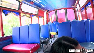 Dark Haired Latina Model Teases with Public Blowjob and Fuck