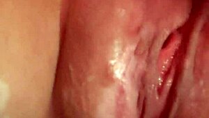 I watch my hot wife squirt passionately in homemade solo session