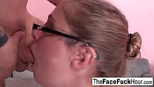 Teen in Glasses Handles Hard Task