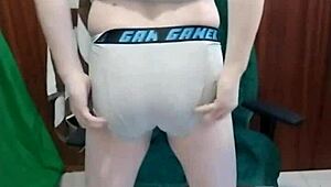 gay guy fucks a chair in solo masturbation