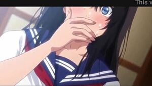 Hentai Midareuchi Scene 1: Group Blowjob and Masturbation