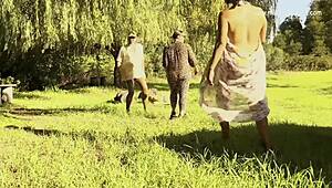 Mature Ebony Dominatrix April Uses Toys on Big Ass