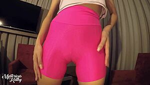 i'm obsessed with mysteriouskathy's hot leggings try-on haul for cameltoe