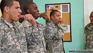 Intense gay sex with teen 18+ under drill sergeant command.