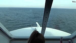 just a quick story, saw this swedish milf bent over getting fast doggystyle on a cruise deck