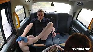 Hot Milf Gets Naughty With a Hardcore Ride in a Taxi