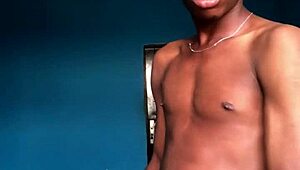 Twink Horny Boy Sucks Big Black Cock in Homemade Scene!