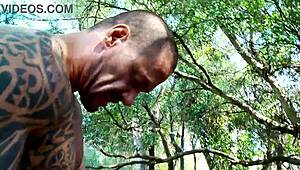 I Fuck The Redhead Hard Outdoor, She Sucks My Cock And Swallows Cum.