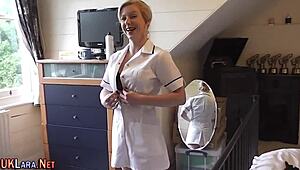 mature hottie shares cock in stockings and shoes