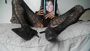 Solo Pantyhose Masturbation Session Caught on Camera in Detail