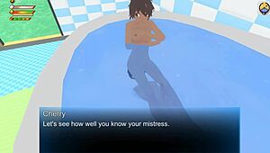 Femdom University Cherry Says, 'You're My Slave In The Bathroom'