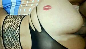 latina teen sucks bent over in tattooed oral sex