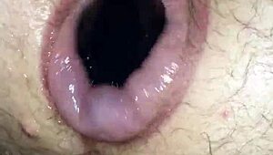 fucking my puffy man pussy with a wild toy at home