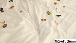 Wow! Nicole Aniston Sticks Halloween Decals Then Fingers Wet Pussy Solo