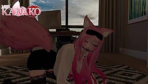 Teacher Pet Catgirl Gagged and Squirting