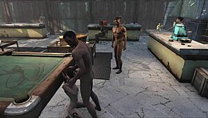 Fo4 Pool Table Party Turns Into Wild Hentai Action