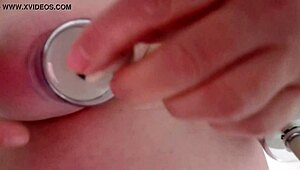 Amateur Uses Nipple Suction Cups On Her Tits, Creating Intense Sensations And Visible Erections.