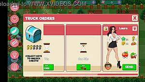 in this nutaku booty farm hentai game part 22, sexy teen 18+ blondes and brunettes work on the ranch with big asses