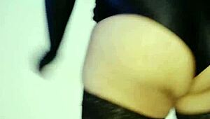 My thick backside shemale gets slammed in raw bareback action