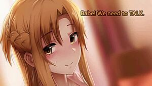 Joi Asuna checks your history for NTR humiliation, SPH femdom in this cheating anime hentai.