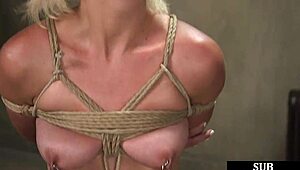 Bound BDSM babe, how’s it feel getting fucked by your dom?