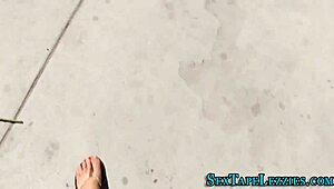 Wow, watch this real blonde lesbian lick with raw passion!