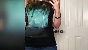 Catching Stepbro Sniffing Panties Turns Into Wild Blonde Solo