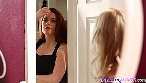 Redhead Milf Squirts After Threeway Oral Sex With Babe Group Glamour Lesbian Couple Erotic