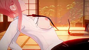 miss makima moans during 3d hentai penetration