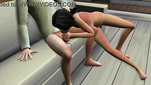 3d alien monster fucks on the couch