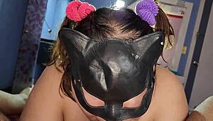 I aggressively suck my man's cock until I extract all his cum in my mouth