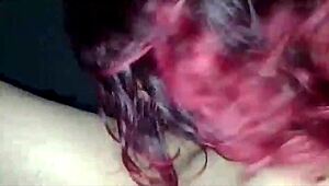 check out this redhead's juicy white ass and pussy action 😍