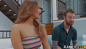 College girl with big natural tits gets sexy 😘