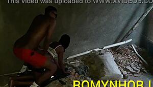 Pedreiro in Rio de Janeiro finds stepdaughter alone, fucks her with intense cumshot