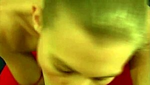 Homemade Amateur Blowjob Video: Sexy Blonde Housewife Mindy Sucks Cum Out, Gets Huge Load On Face.