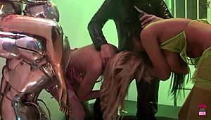 Two Girls with Big Tits Drilled by Monster Cock