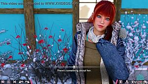 double homework with hot redheads