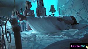 I rimmed my beautiful lesbian girlfriend in a group