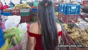 This oily Latina amateur is getting drilled all over the place