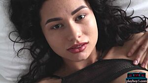 Tiny Mixed Race Teen Layla Balan Strips Down for Playboy Shoot
