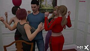 Dusklightmanor girls boldly dance in wild anime action.