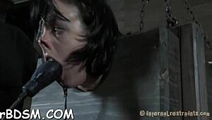 Punishing playgirl with drawings.